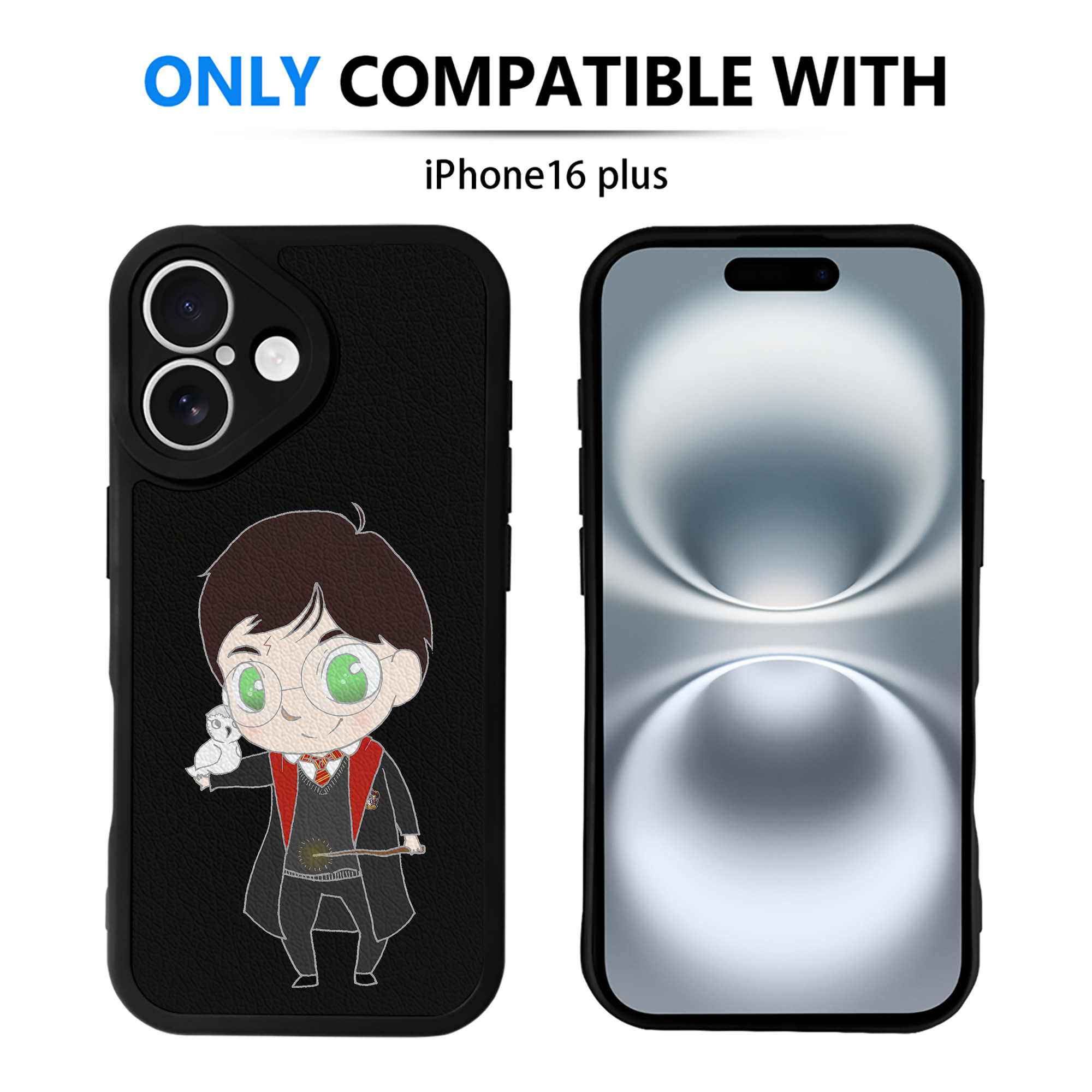 （画像用） Harry Potter ハリー・ポッターシリーズ 【iPhone 16シリーズ対応】シリコンスマホケース（レザー調） 材質：シリコン